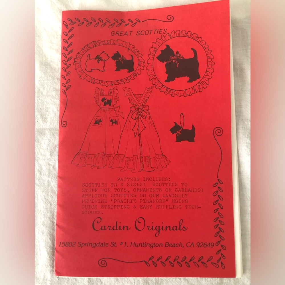 vtg sewing pattern Great Scotties by Cardin Originals